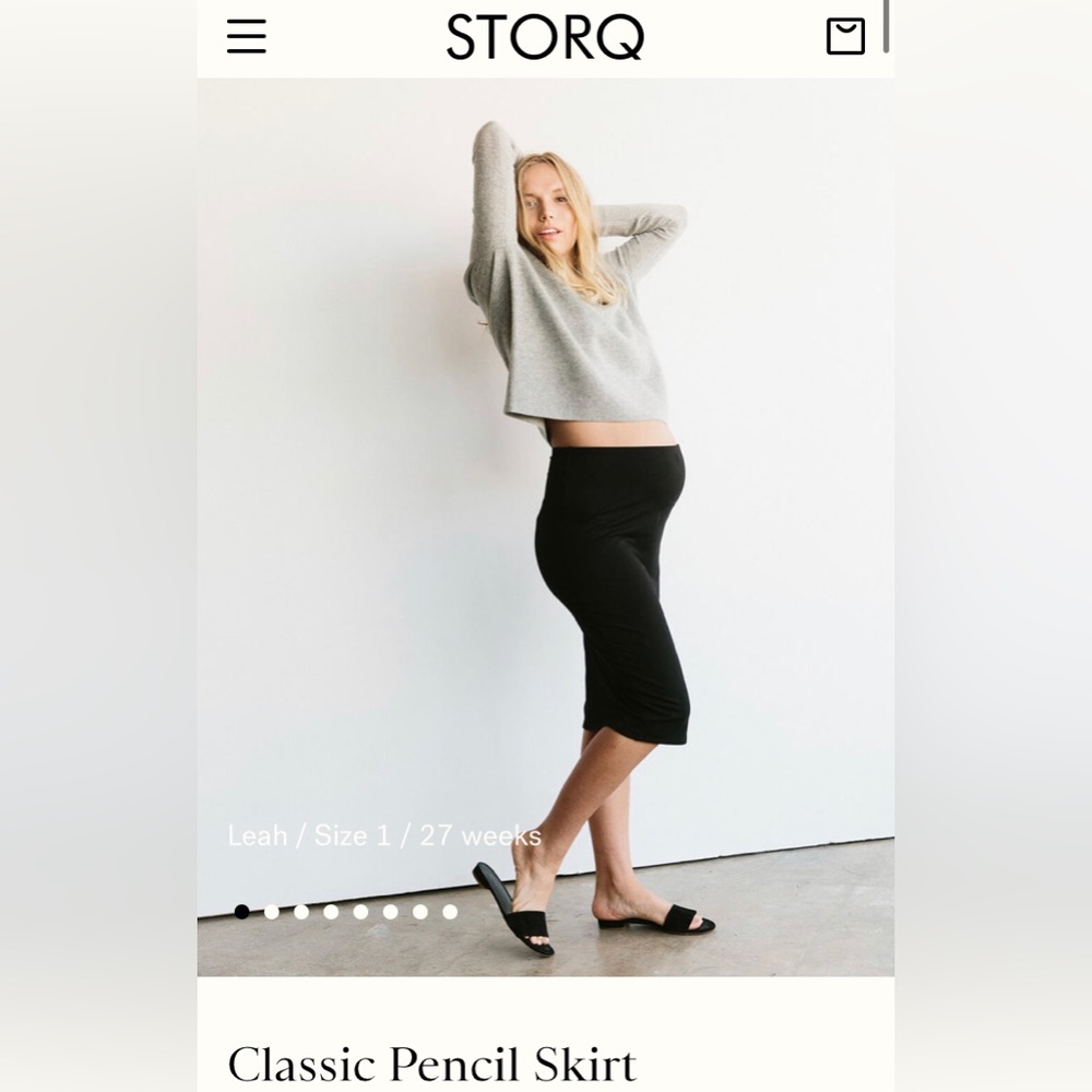 Storq classic pencil skirt, black stretchy maternity skirt, size 2 / small